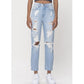 Cello - High Rise Distressed Mom Jeans