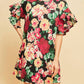Entro - Floral Ruffle Sleeve Mini Dress
