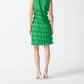 Joseph Ribkoff - Tiered Ruffles Zip Front Sleeveless Shift Dress