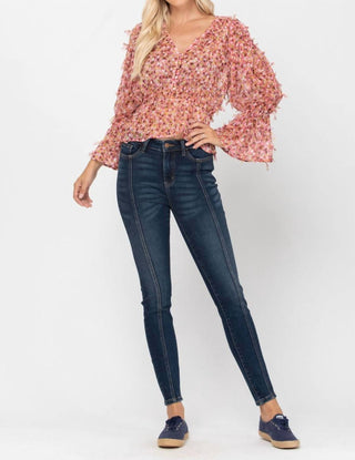 Judy Blue - Mid-seam Stitch Skinny Jeans