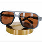 Pretty Simple - Women's Maverick Matte Double Bridge Aviator Sunglasses