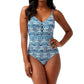 Tommy Bahama - Lace Up Plunge One Piece Swimsuit