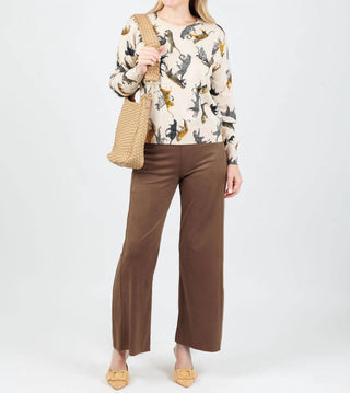 Lysse - Women's Vionette Vegan Suede Wide Leg Trousers