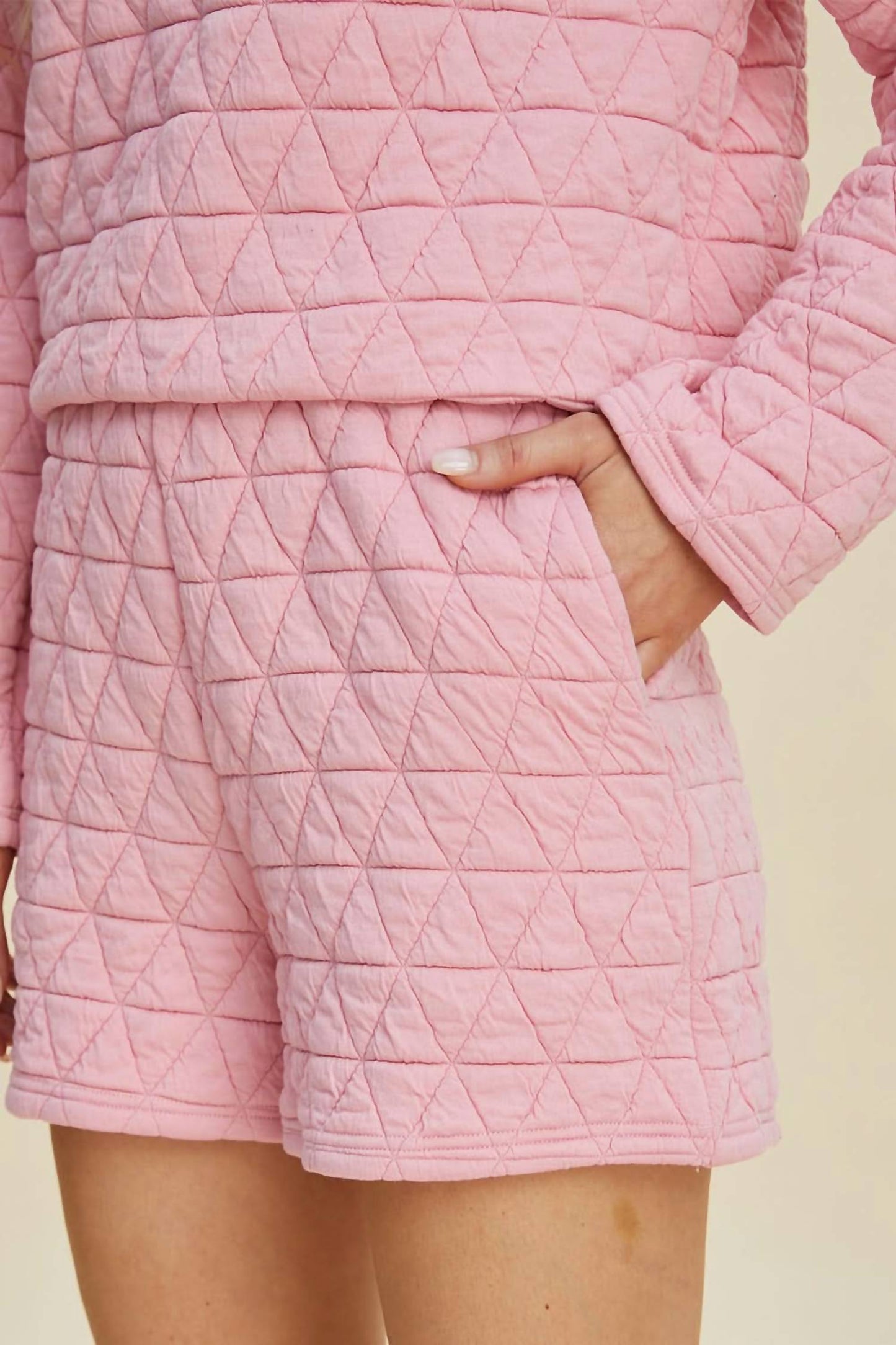 Double Take - Textured Top And Shorts Set