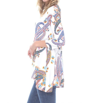 Coletivo Rack - Blusa Flare com Estampa Paisley e Bolso