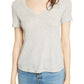 Women's Veronica Beard Cindy V-Neck T-Shirt, Size X-Large - Grey