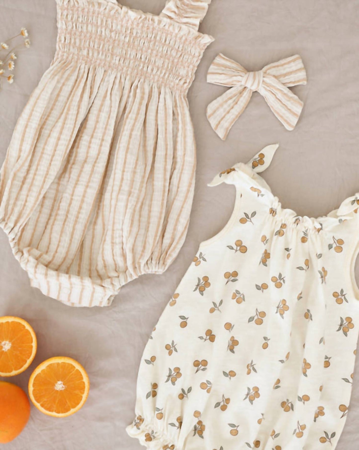 Rylee + Cru - Girl's Shoulder Tie Bubble Romper