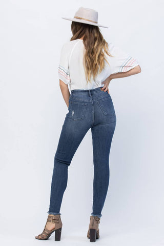 Judy Blue - Calça jeans skinny com controle de barriga de cintura alta