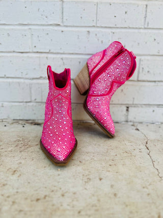 Very G - Women's Leg Up Rhinestone Booties