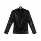 Clara Sunwoo - Shimmer Embellished High Boat Neck Side Draped Top