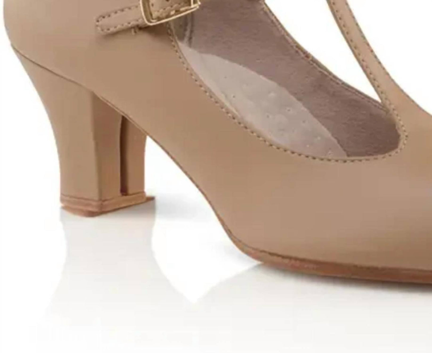 Capezio - Tênis feminino Jr Footlight com tira em T e personagem