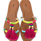 Schutz - Women's Tassels Strappy Flat Sandal