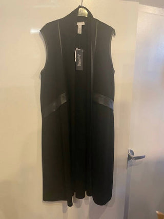 Joseph Ribkoff - Faux Leather Long Vest