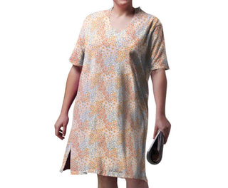 No lado positivo - Camiseta de dormir de manga curta ultramacia de algodão - Plus