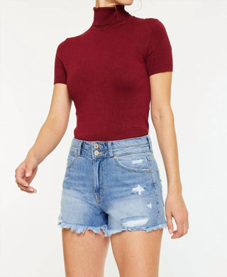 Kancan - Shorts Mom Hazel de Cintura Alta