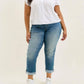 Judy Blue - Cool Denim With Cross Back Belt Loop Boyfriend Jeans