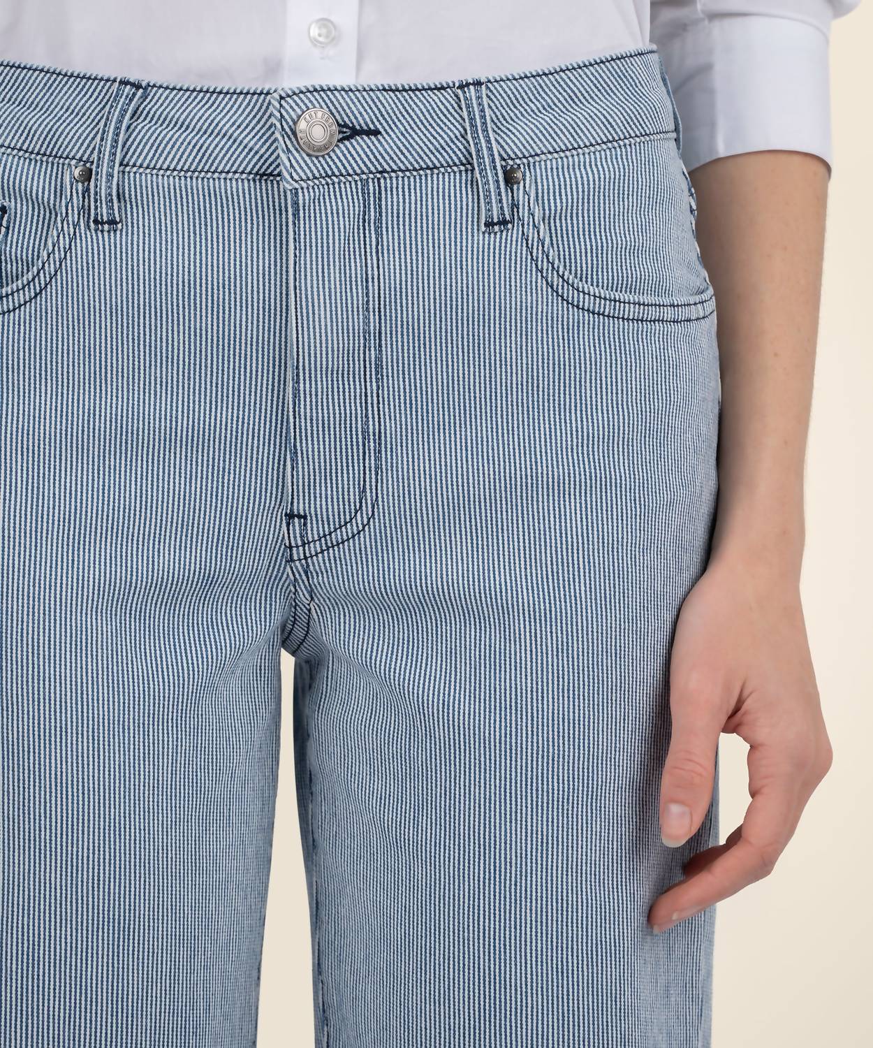 Kut From The Kloth - Fay High Rise Straight Leg Rolled Cuff Jeans