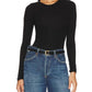 Enza Costa - Textured Rib Long Sleeve Crew Top