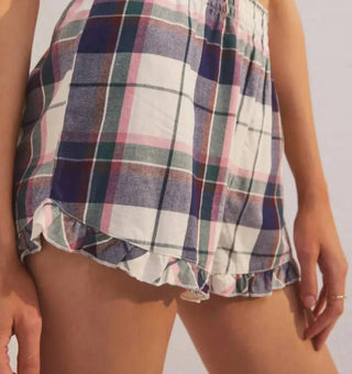 Z Supply - Shorts xadrez de cintura alta