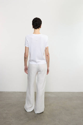 Enza Costa - SUPIMA COTTON ESSENTIAL SHORT SLEEVE TOP