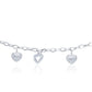 Diana M Jewels - 1.50cts Pave Heart Charm Diamond Bracelet