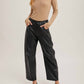 Bluivy - Vegan Leather Barrel Pants