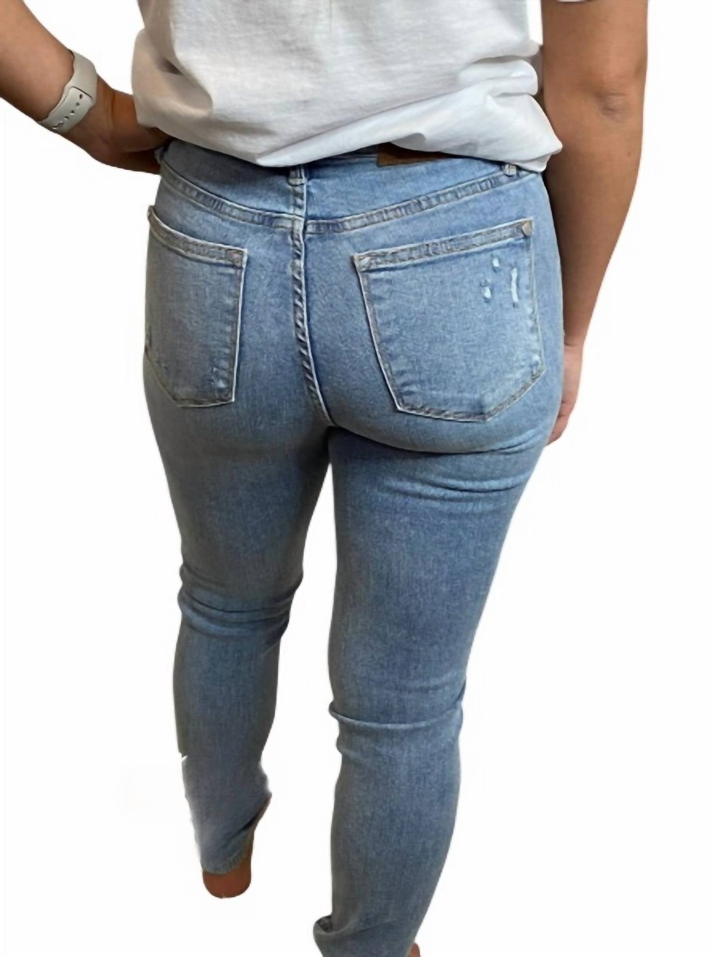 Judy Blue - Tummy Control Destroyed Skinny Jeans