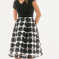 Joseph Ribkoff - Stripe Polka Dot Fit And Flare Dress