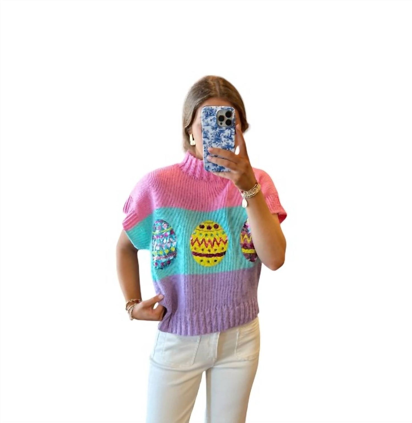 Bibi - Easter Egg Sequin Top