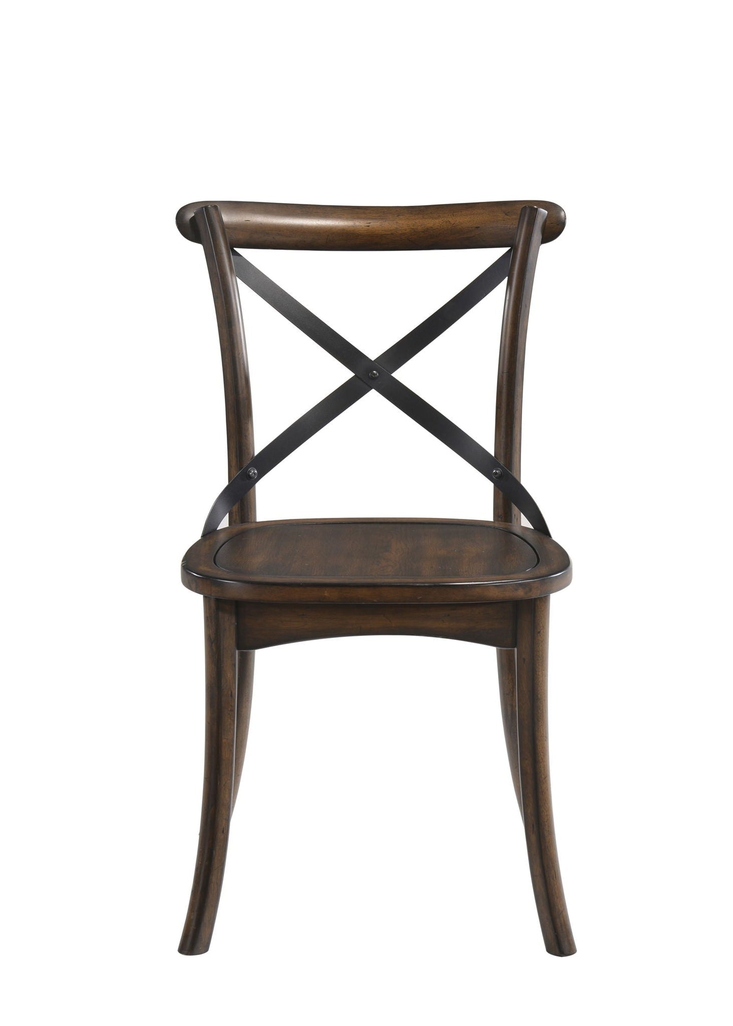 Kaelyn Metal Side Chair Set of 2 - Dark Oak
