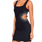 Entro - Karola Sides Cut-Outs Embellished Mini Dress