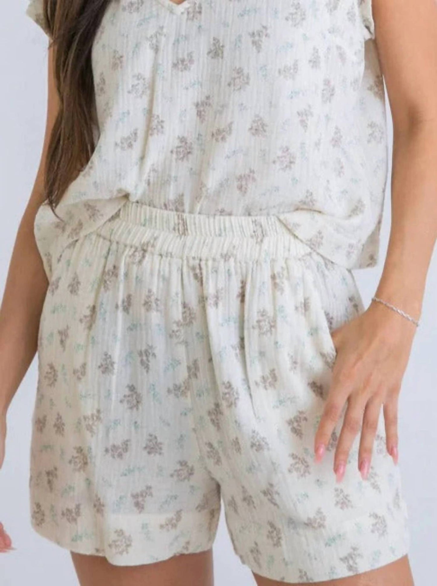 Karlie - Vintage Floral Gauze Shorts