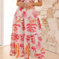 Trendsi - Cutout Printed Sleeveless Midi Cami Dress