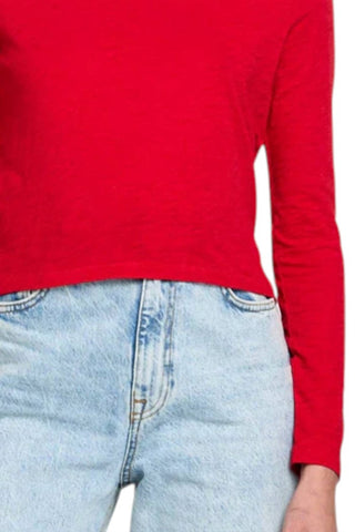 Goldie - Long Sleeve Cropped Boy Crew Tee