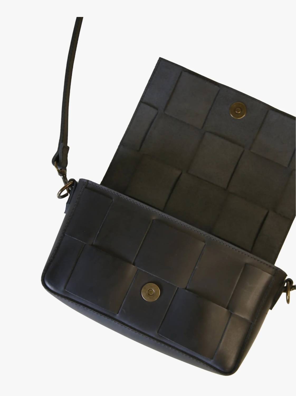 Able - Mini Flap Woven Crossbody Bag