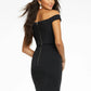 Ashleylauren - Off The Shoulder Scuba Cocktail Dress