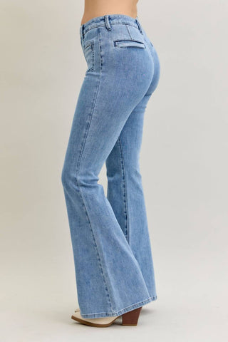 Judy Blue - Welt Pockets Flare Denim Jeans