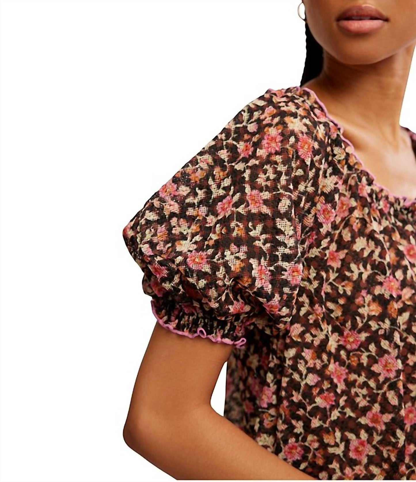 Free People - Astra Peasant Floral Print Top