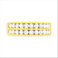 10K Yellow Gold Two-Row Diamond Band Ring (1 Cttw, J-K Color, I1-I2 Clarity) - Size 6