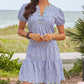Cabana Life - Seaside woven puff sleeve tiered dress