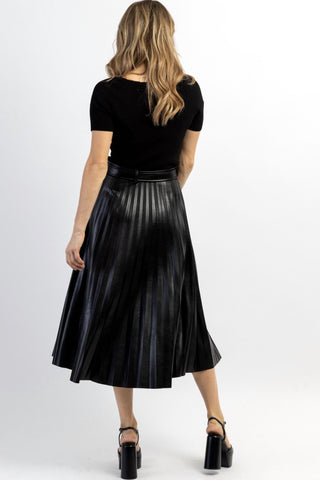 A.Ren - Camden Faux Leather Midi Skirt