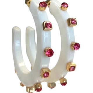 Smith & Co - Women's City Girl Jewel Hoop Earring