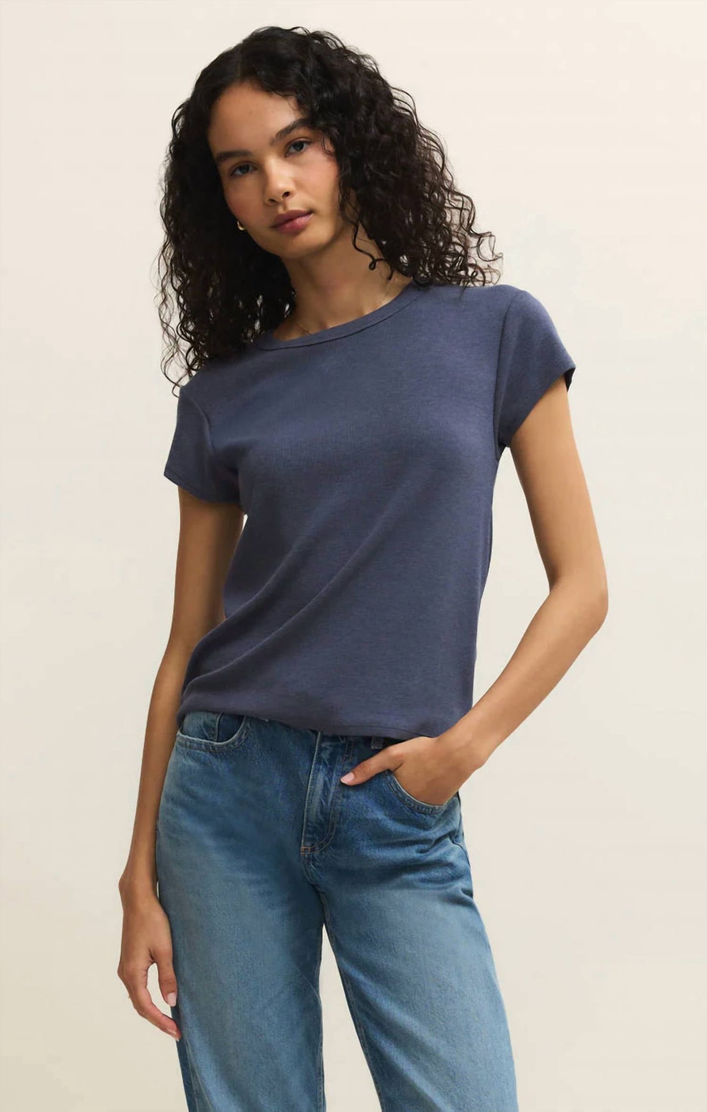Z Supply - Renae Rib Short Sleeve Top