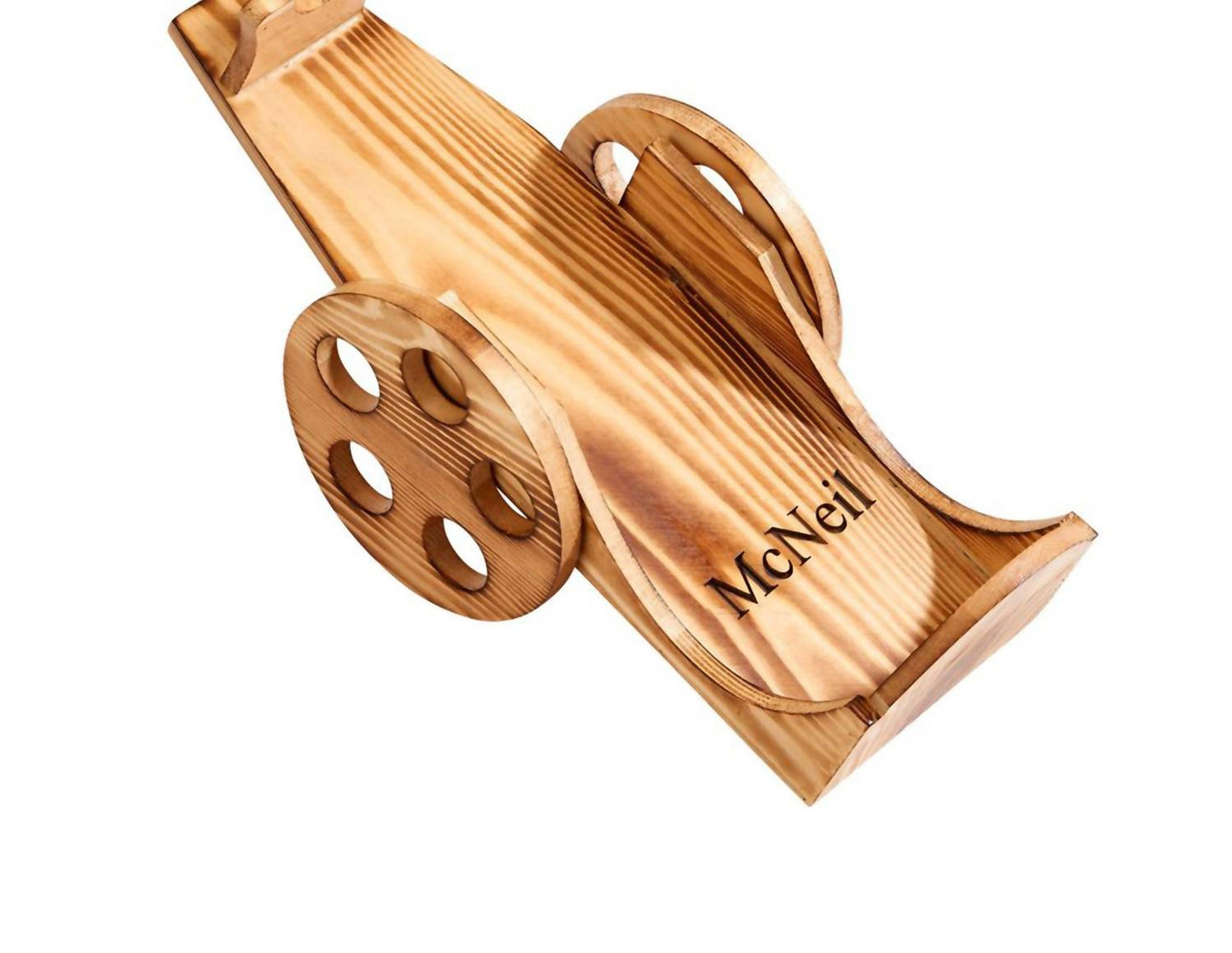 Creative Gifts International - Carrinho para garrafas de vinho em madeira clara - 15 cm x 30 cm