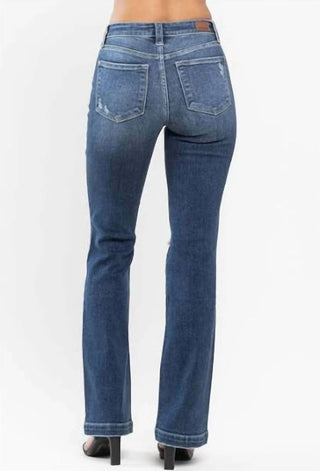 Judy Blue - Calça Jeans Bootcut Hand Sand &amp; Destroy