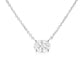 14K White Gold 1/2 Cttw Lab Grown Oval Shape Solitaire Diamond East West 18" Pendant Necklace (E-F Color, VS1-VS2 Clarity)