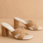 Oasis Society - Women's Santiago Raffia Block Heels