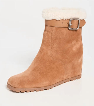 Simkhai - Women's Avery Shearling Wedge Ankle Boot