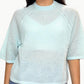 Autumn Cashmere - Short Sleeve Mesh Raglan Crewneck Tee