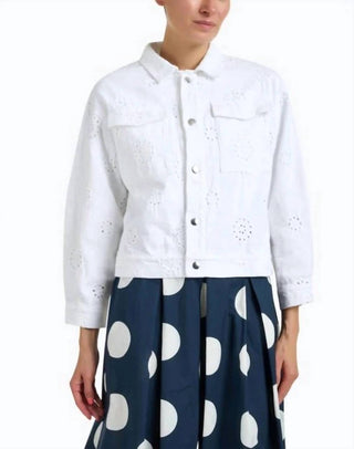 Elliott Lauren - Button Front Jacket With Eyelet